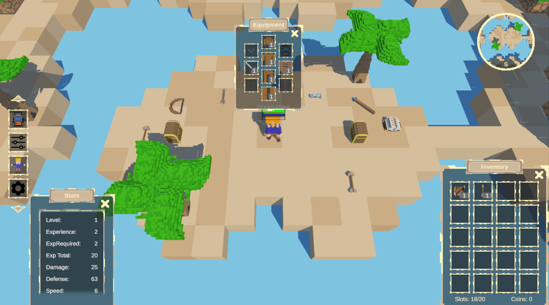 Equipment and Weapons Screenshots